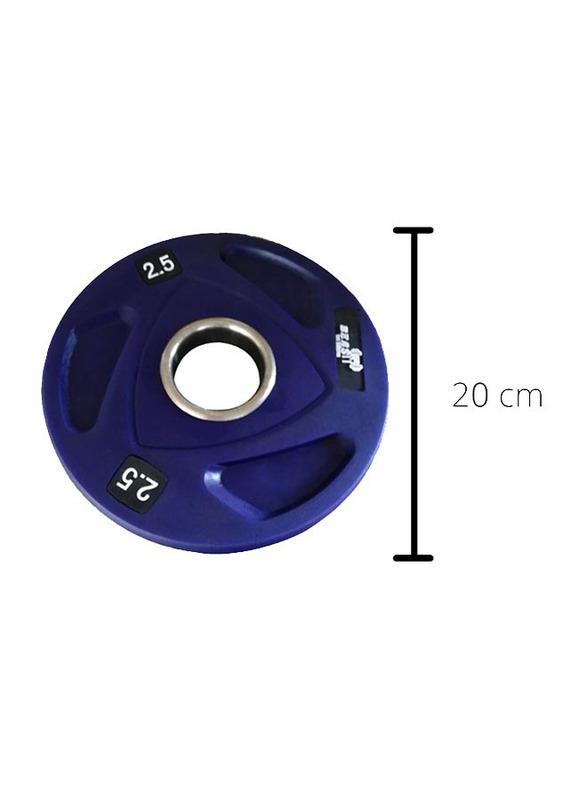 Beast Fitness PU Olympic Weight Plate, 2.5KG, Dark Blue