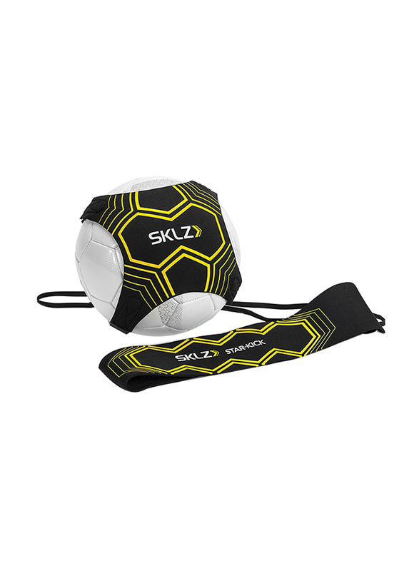 SKLZ Star Kick Hands Free Solo Soccer Trainer for Size 3/4/5, Yellow/Black