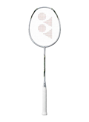 Yonex Voltric Ace Adult Strung Badminton Racket, Silver/White