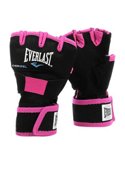 Everlast Medium/Small Evergel Hand Wrap Gloves, Black/Pink