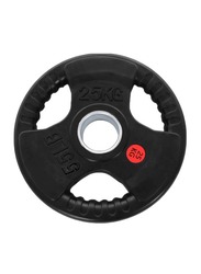 Harley Fitness Olympic Rubber Coated Weight Plate, 25KG, Black