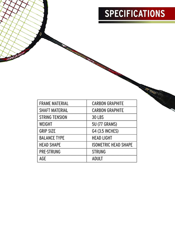Yonex Nanoray 70 Light Badminton Racket, Black