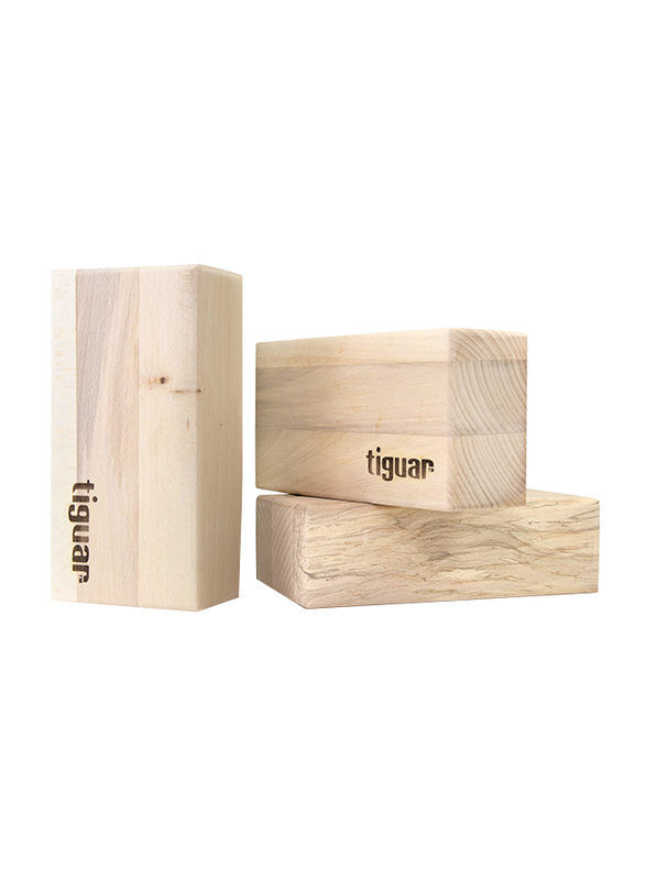 Tiguar Wooden Yoga Block, Brown