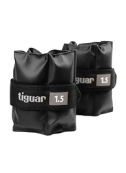 Tiguar Ankle Weights, 2 x 1.5 KG, Black/Grey