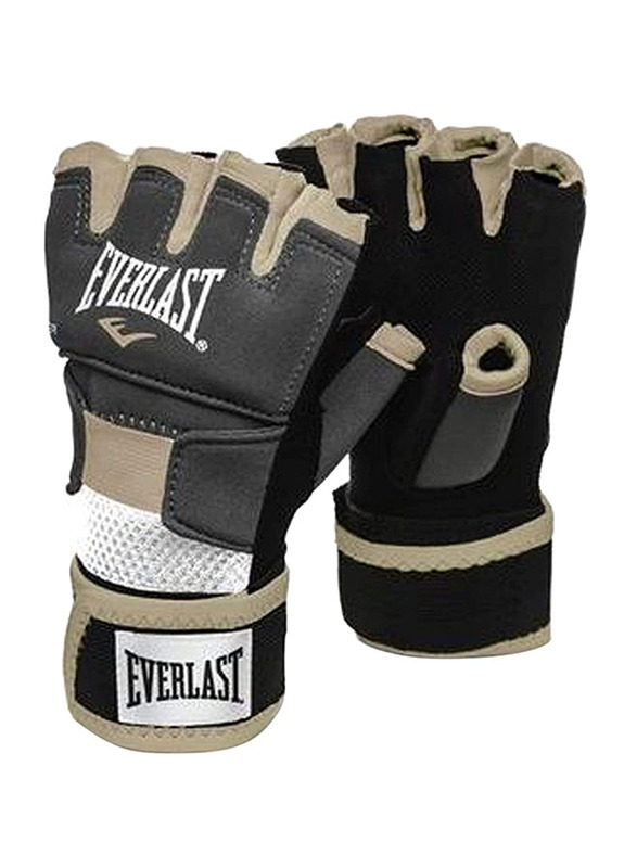 Everlast Medium/Small Evergel Hand Wrap Gloves, Grey/Gold