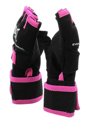 Everlast Medium/Large Evergel Hand Wrap Gloves, Black/Pink