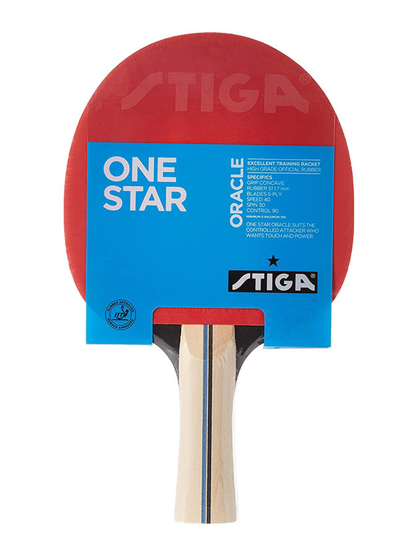 Stiga Oracle 1 Star Tennis Bat, Black/Red