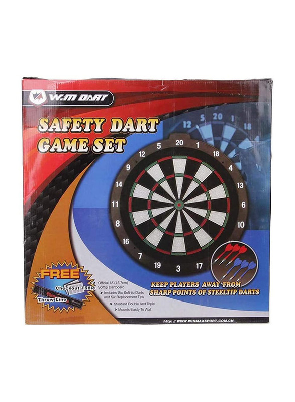 Winmax 13-Piece Safety Dart Game Set, WNM-3312, Multicolour