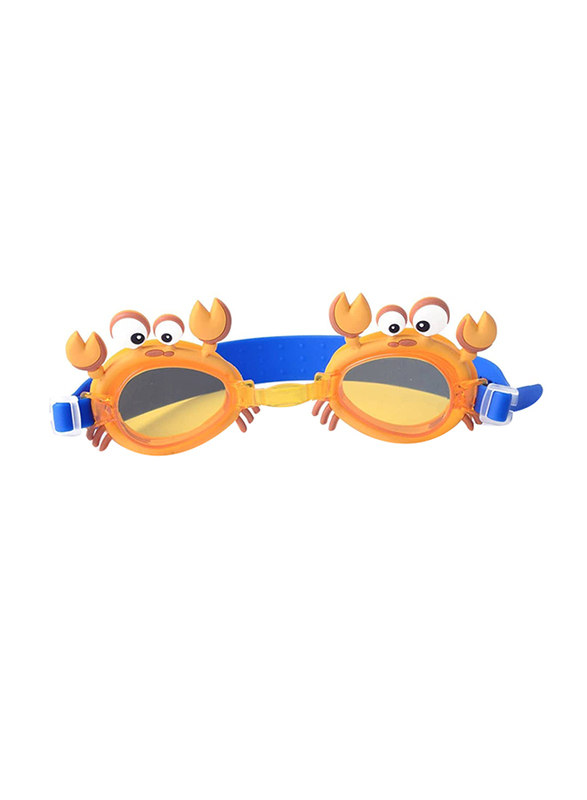 Winmax Little Tunny Kids Swimming Crab Goggles, Orange/Blue