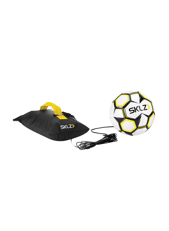 SKLZ Size-5 Kick Back Trainer Soccer Ball, White