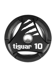 Tiguar PU Olympic Weight Plate, 10Kg, Black