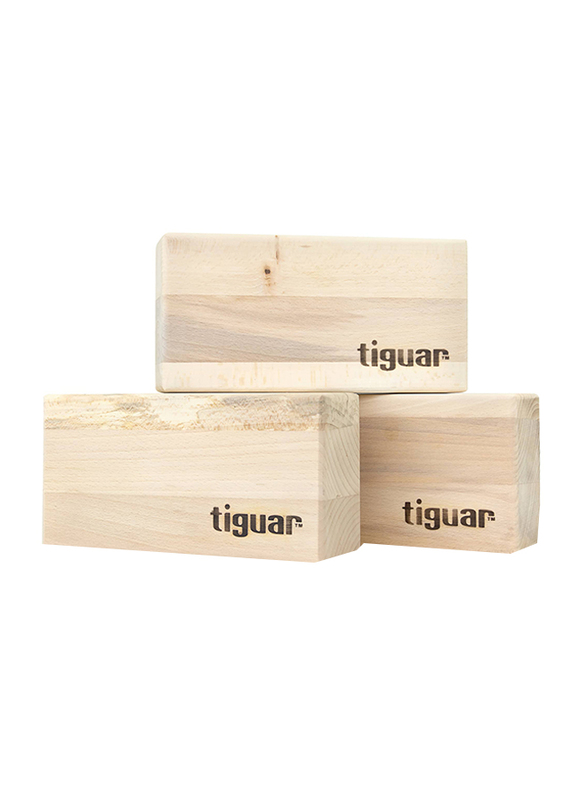 Tiguar Wooden Yoga Block, Brown
