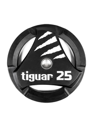 Tiguar PU Olympic Weight Plate, 25Kg, Black