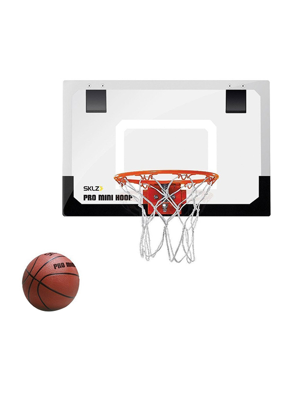 SKLZ Pro Mini Hoop Shatter Resistant Backboard, Black/White