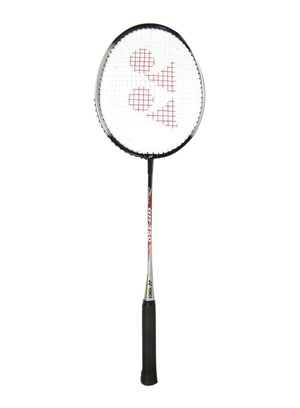 Yonex GR 350 Adult Strung Badminton Racket, Grey/Black