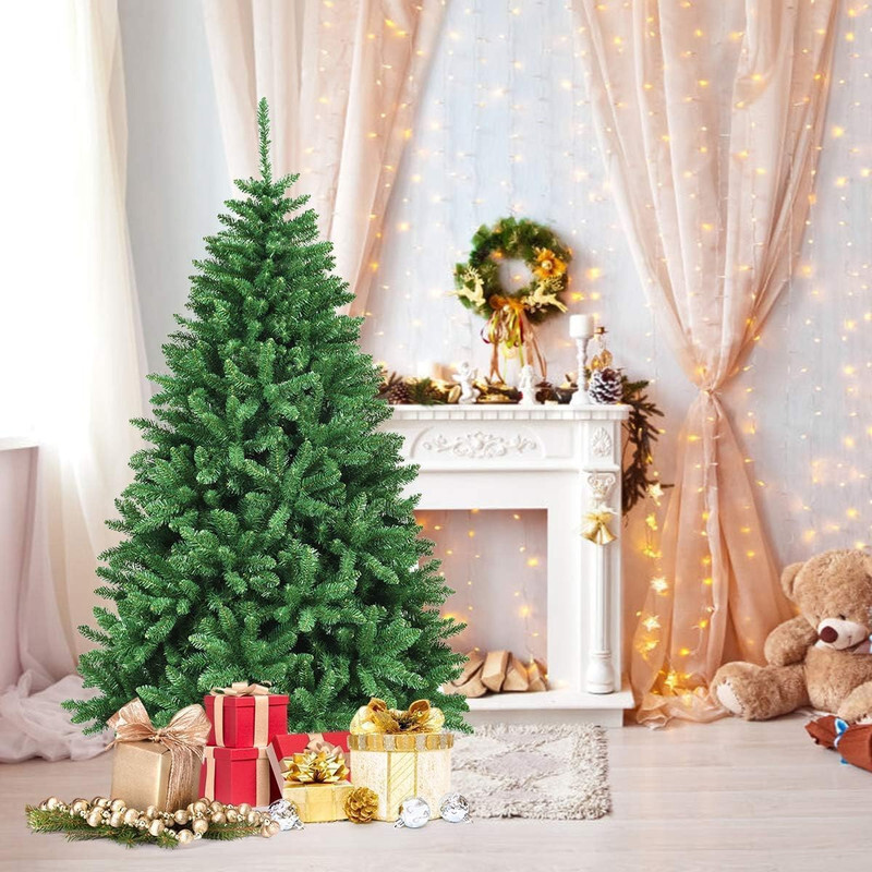 Jinou Christmas Tree 5ft - Made by Premium Quality PVC Material with Sturdy Metal Stand - Artificial Christmas tree for Home, Office, Shop, Indoor, Outdoor and Parties.