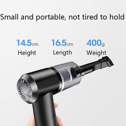 Jinou car vacuum cleaner with super suction motor made - premium quality plastic - mini handheld cordless vacuum cleaner for car, home, office, shop and other outdoor works.