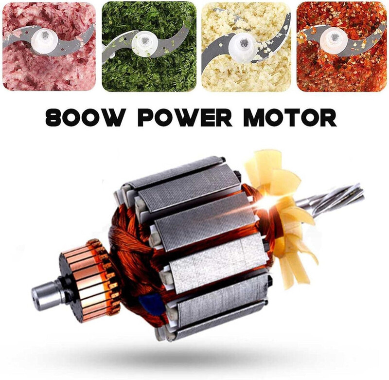 Jinou Meat Grinder Machine Made with Premium Quality High Speed Copper Motor with Rust Proof Stainless Steel Bowl - meat mincer for meat, onions, ham, garlic, onion, herbs and spices