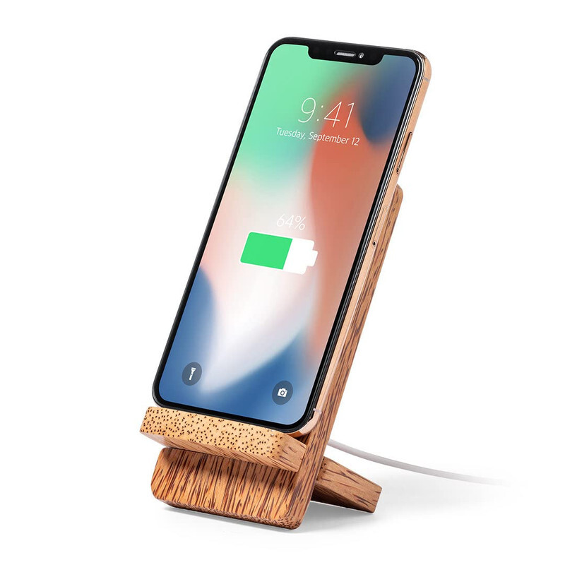 Jinou Wooden Wireless Charger Fast Charging , Qi-Certified, Pocket Size Design Wireless Charger , Charger Dock for Iphone and Smartphones