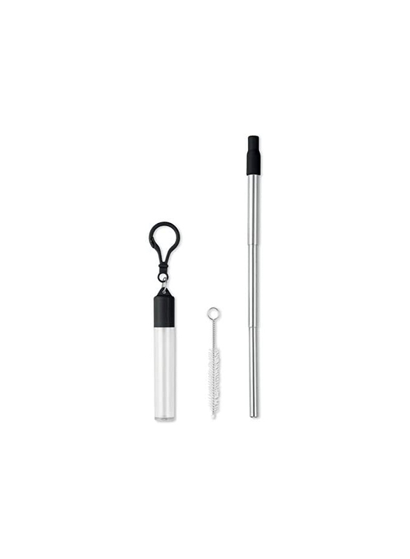 6-Piece Stainless Steel Telescopic Straw, Silver