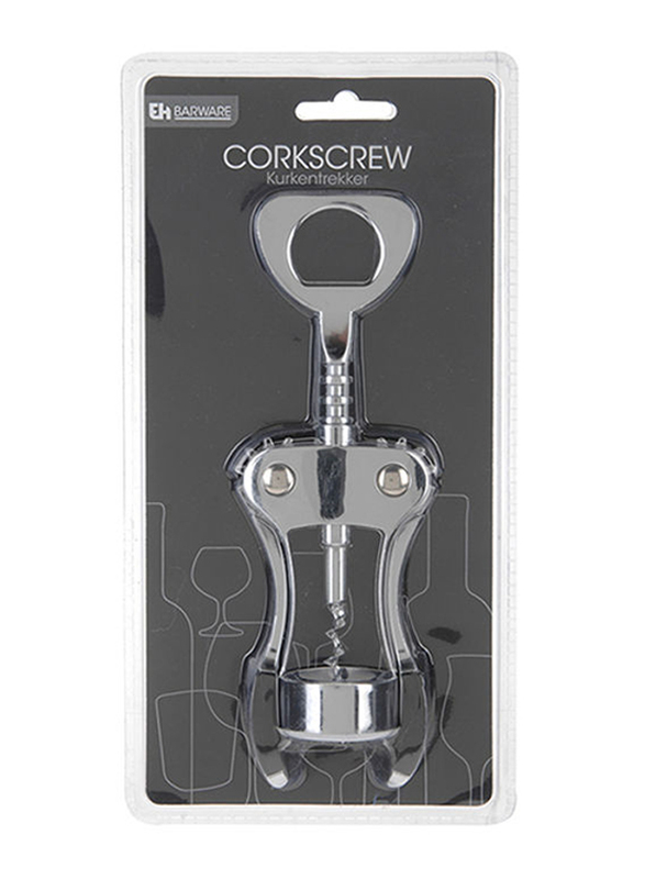 Koopman 10cm Stainless Steel Zinc Corkscrew, Silver