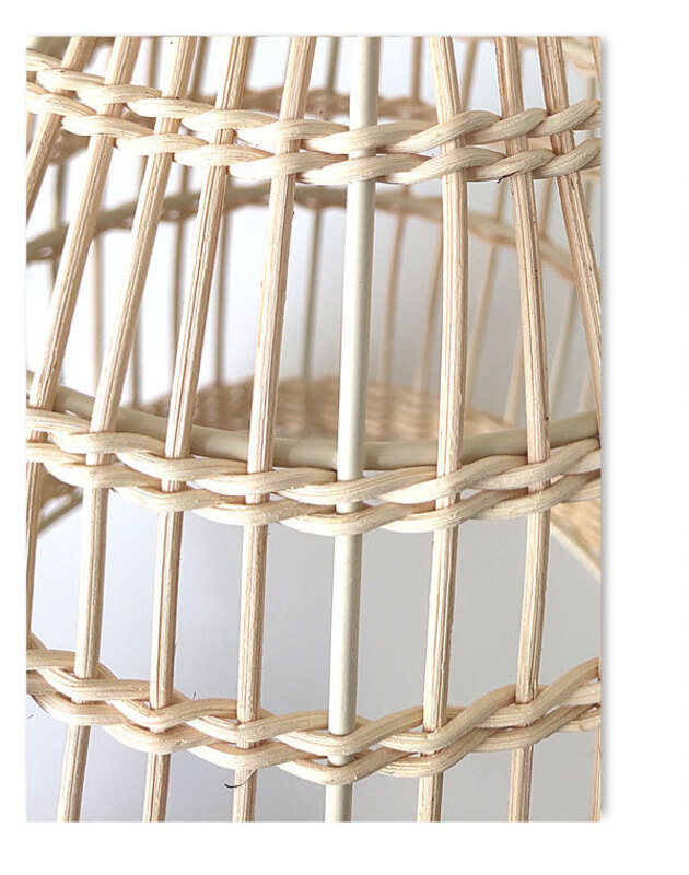 Hand Woven Rattan Cage Pendant Light Cover With Aesthetic Design1 Cage