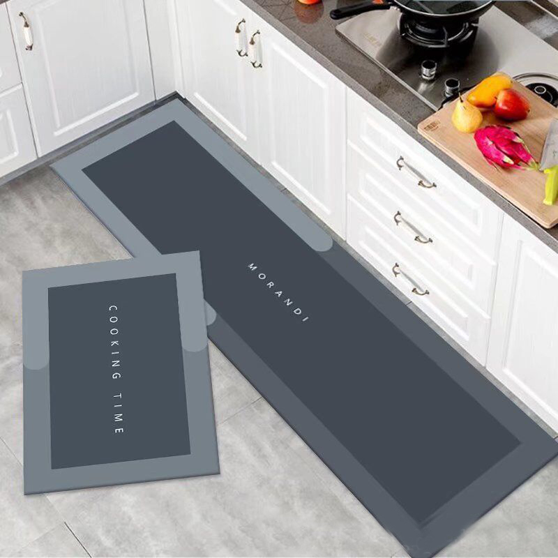 Mei Lifestyle 2 PCS Set Large Kitchen Mats With Thick Non Slip Bottom For Kitchen Floor With Beautiful Design (50X80CM And 50X160CM)