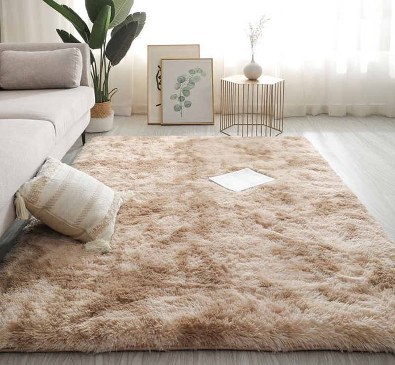 Modern Wool Fluffy Floor Mat Carpet with Antislip High Pile Bottom with Upgraded Foam (Size 120*160CM)