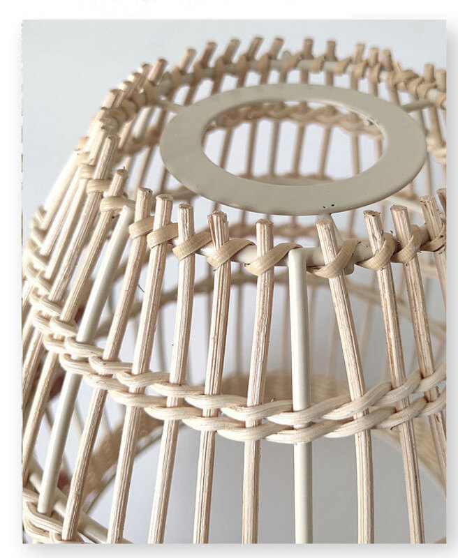 Hand Woven Rattan Cage Pendant Light Cover With Aesthetic Design1 Cage