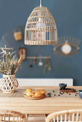 Hand Woven Rattan Cage Pendant Light Cover With Aesthetic Design1 Cage