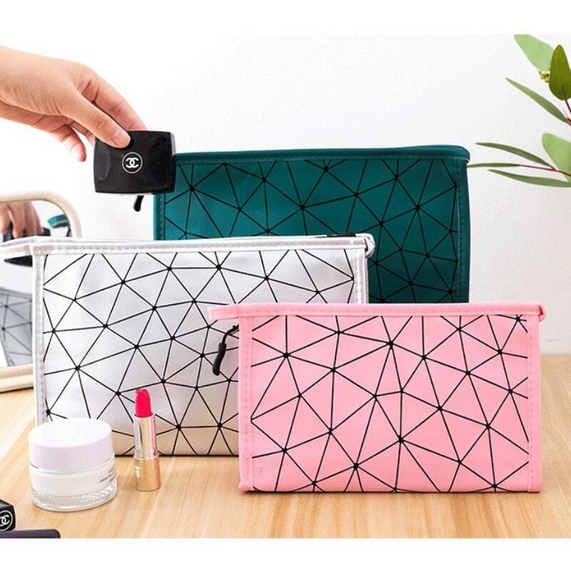 Travel Makeup Cosmetics Pouch Multifunctional Portable Toiletry Organizer Storage Bag (21*7*14 cm)