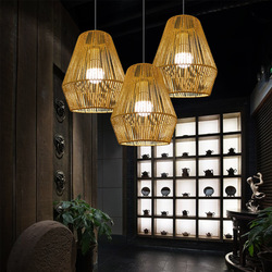 Hand Woven Rattan Cage Pendant Light Cover With Aesthetic Design 1 cage