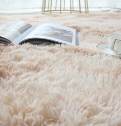 Modern Wool Fluffy Floor Mat Carpet with Antislip High Pile Bottom with Upgraded Foam (Size 120*160CM)