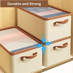 Household Foldable Clothes Storage Boxes Underwear Closet Organizer Wardrobe Drawer 40*25*20CM (25L)