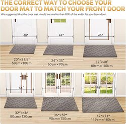 Mei Lifestyle Entrance Doormat With Hard Texture, Non Slip Carpet Also For  Bathroom, Kitchen, Living Room, Laundry Room, Bedroom, Hallway etc With Beautiful Design. (Size 40X60CM)