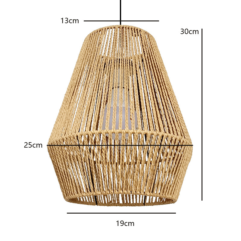 Hand Woven Rattan Cage Pendant Light Cover With Aesthetic Design 1 cage