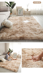 Modern Wool Fluffy Floor Mat Carpet with Antislip High Pile Bottom with Upgraded Foam (Size 120*160CM)