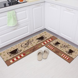 2 PCS Set Large Kitchen Mats With Thick Non Slip Bottom For Kitchen Floor With Beautiful Design 50*80CM And 50*160cm