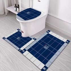 Mei Lifestyle 3 PCS Set Of Non Slip Bathroom Rug Made With Soft Material  Which Fit Around Most Toilets With Beautiful Design