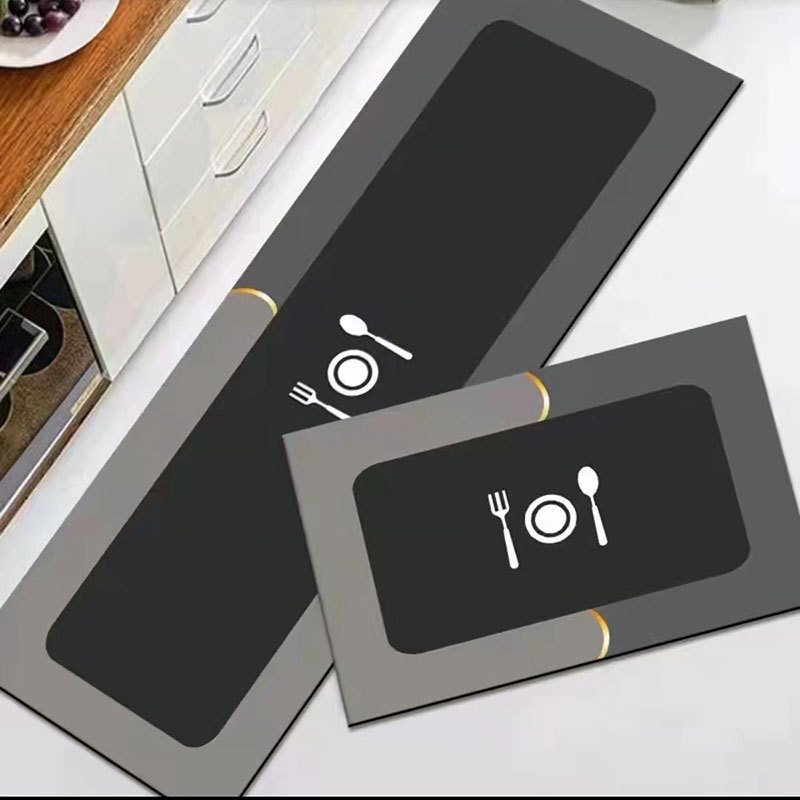 Mei Lifestyle 2 PCS Set Large Kitchen Mats With Thick Non Slip Bottom For Kitchen Floor With Beautiful Design (50X80CM And 50X160CM)