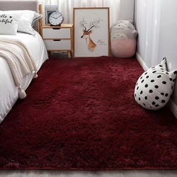 Modern Wool Fluffy Floor Mat Carpet with Antislip High Pile Bottom with Upgraded Foam (Size 120*160CM)