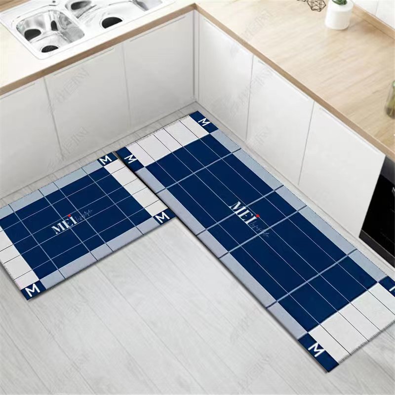 Mei Lifestyle 2 PCS Set Large Kitchen Mats With Thick Non Slip Bottom For Kitchen Floor With Beautiful Design (50X80CM And 50X160CM)