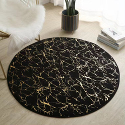 Mei Lifestyle Super Soft Rabbit Fur Round Living Room Carpet With Water Proof Material And Anti Slip Bottom (Size 80CM)