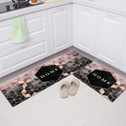 2 PCS Set Large Kitchen Mats With Thick Non Slip Bottom For Kitchen Floor With Beautiful Design 50*80CM And 50*160CM