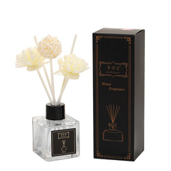 Gardenia Oil Aromatherapy Diffuser Stick and Glass Bottle for Room Fragrance and Home Decor Capacity 160 Milliliters.