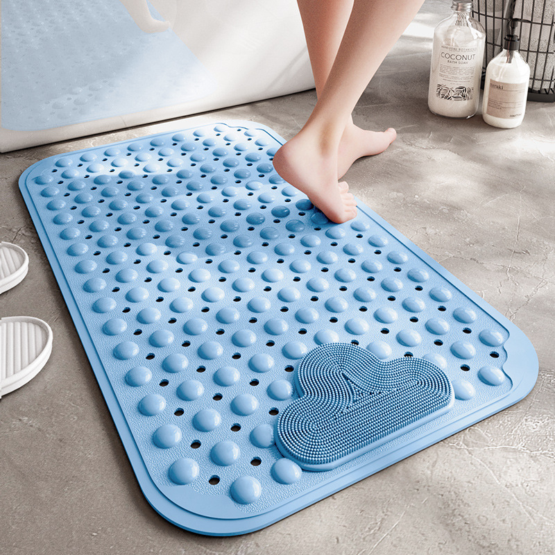 

25 Home Decor Mei Lifestyle Anti-Slip Massage Bathroom Bath Tub Mats with Suction Cup and Drain Hole Quick Drying Shower Floor Mat (40X70CM)