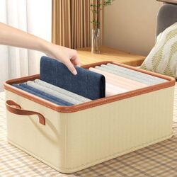 Household Foldable Clothes Storage Boxes Underwear Closet Organizer Wardrobe Drawer 40*25*20CM (25L)