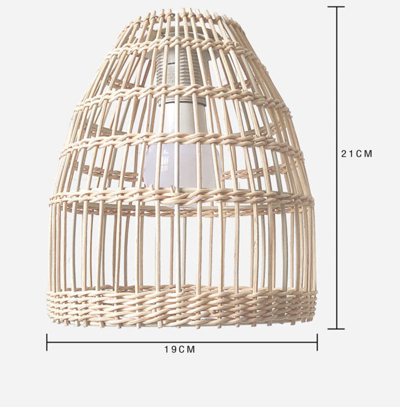 Hand Woven Rattan Cage Pendant Light Cover With Aesthetic Design1 Cage