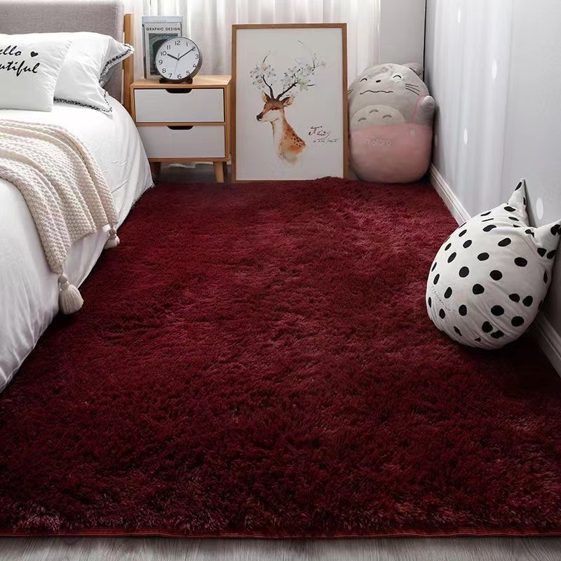 Modern Wool Fluffy Floor Mat Carpet with Antislip High Pile Bottom with Upgraded Foam (Size 120*160CM)