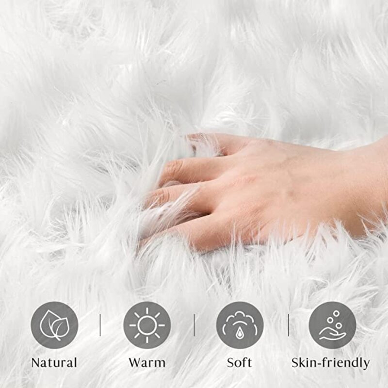 Mei Lifestyle Super Soft Rabbit Fur Living Room Carpet Can Be Use As Area Rug Also With Anti Slip Bottom (Size 60X150CM)